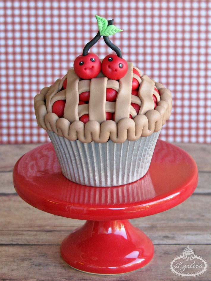 Cherry Pie Cupcake Topper