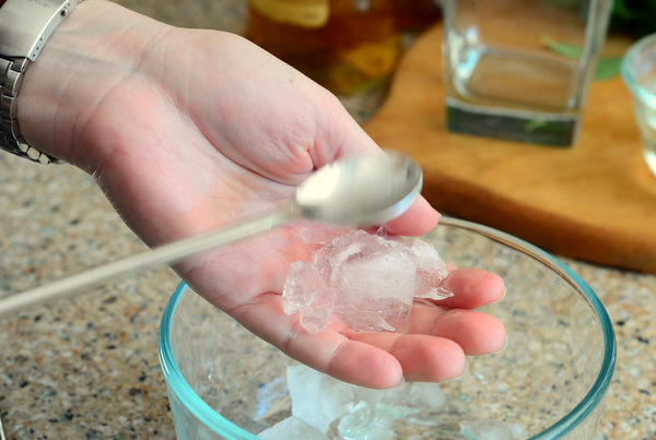 Cracking Ice for Mint Juleps