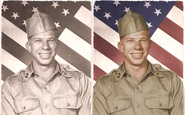 Black and White image and the colorized version