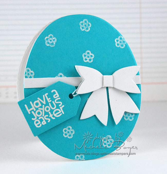 Finished egg shaped card
