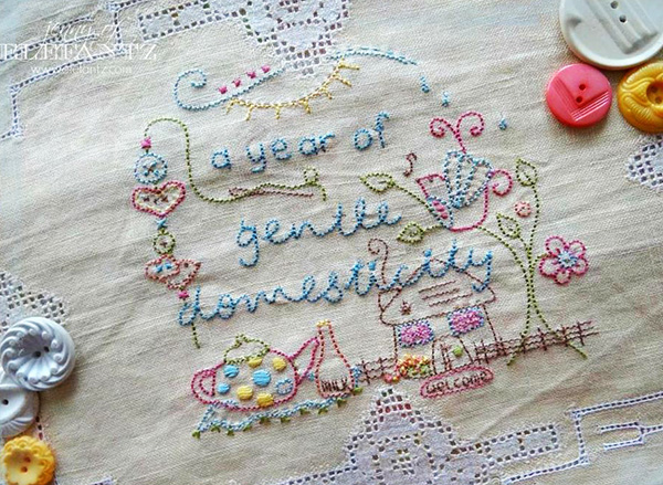 Gentle Domesticity a stitchery
