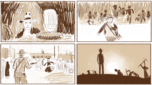 Compositional study from Raiders of the Lost Ark