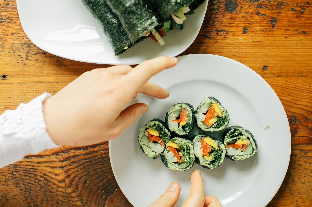 Homemade nori rolls