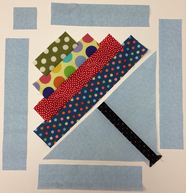 umbrella strips sewn together