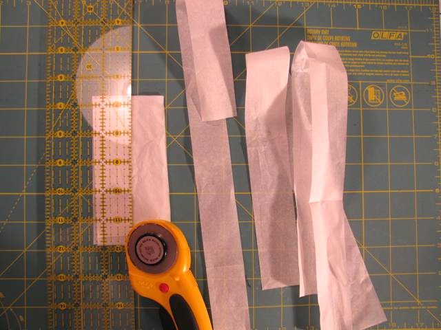 tissue paper and a rotary cutter 