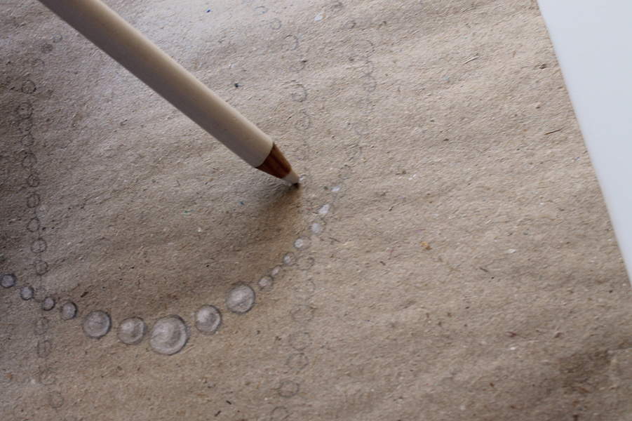 Painting white jewelry working shot