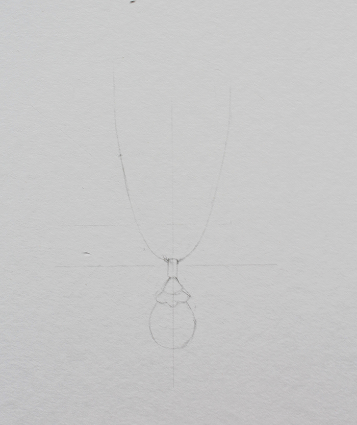 Drawing necklace step 1