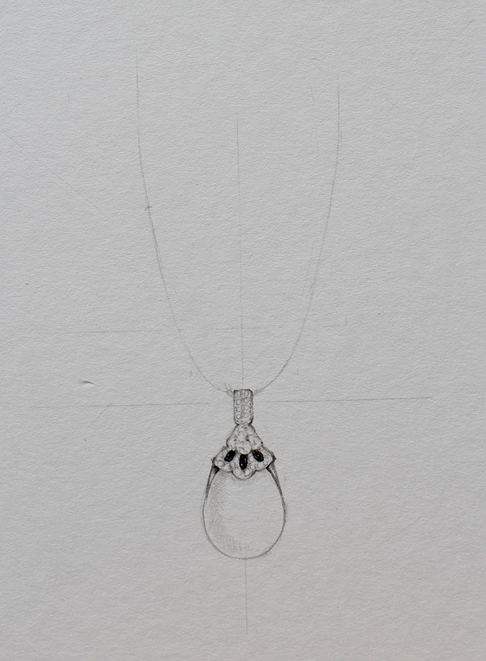 Drawing necklace step 3