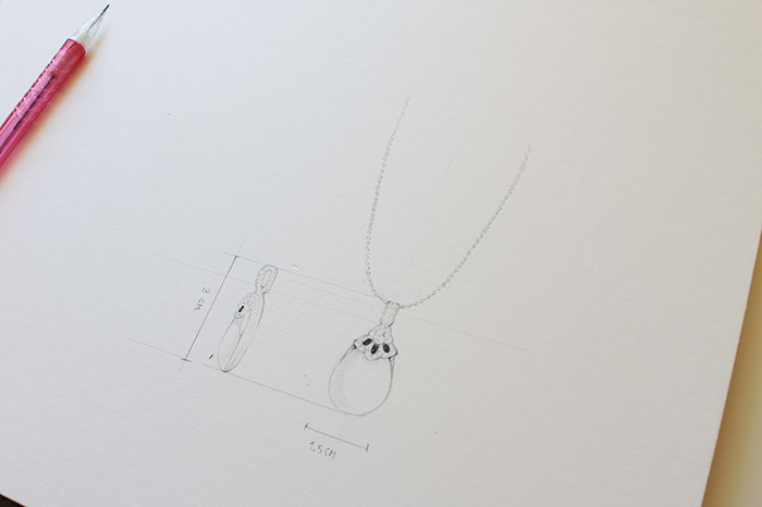 Drawing necklace step 5