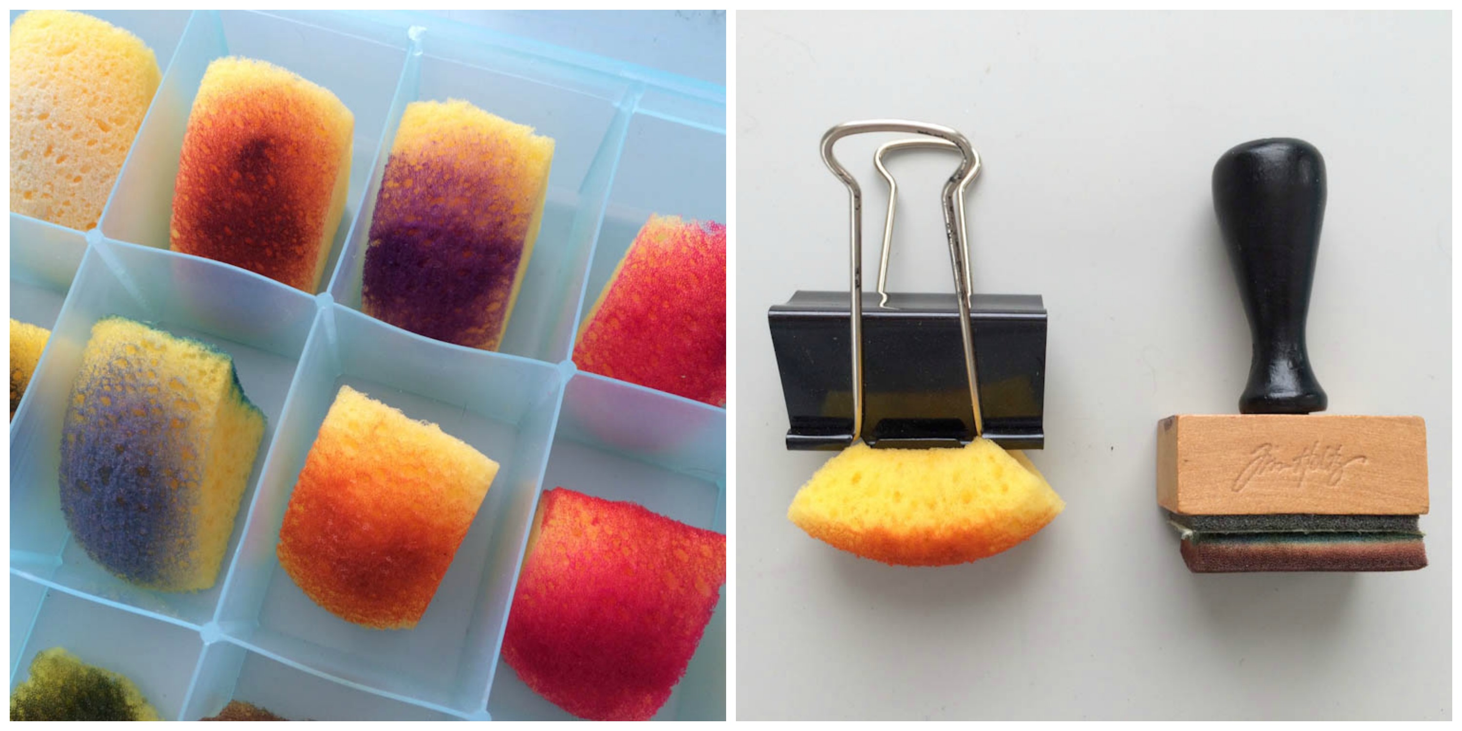 Paper Craft Hacks: DIY sponge inking tools