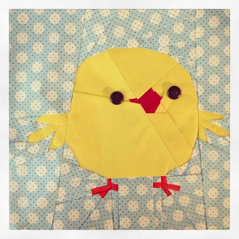 Paper-pieced Easter chick