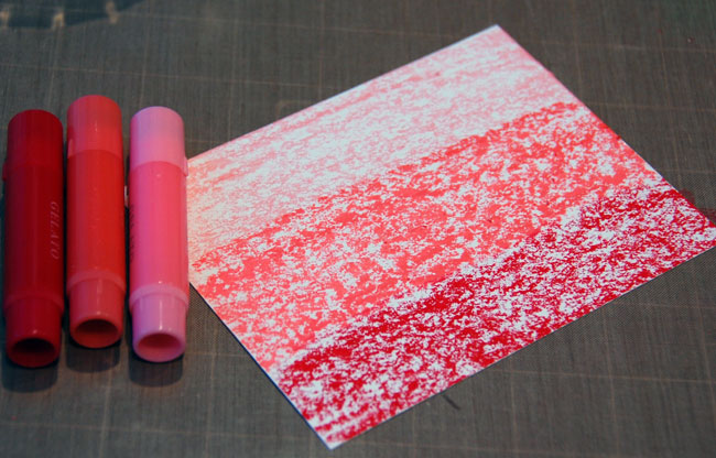 Pink-Step-1-Apply gelatos to card stock