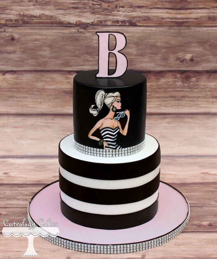 Retro Barbie cake
