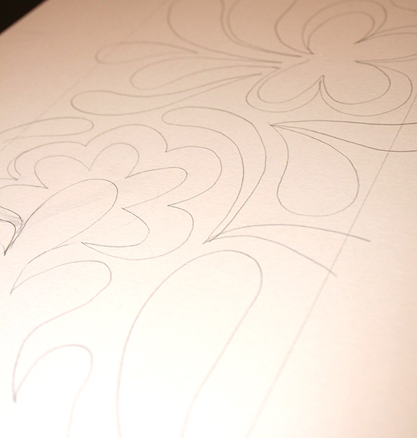 Pencil outline for batik