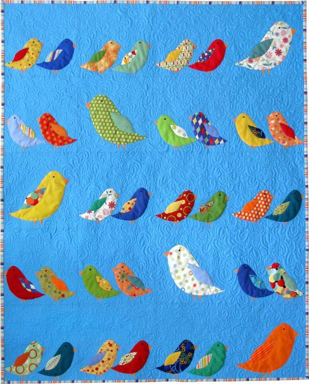 Applique bird wall hanging