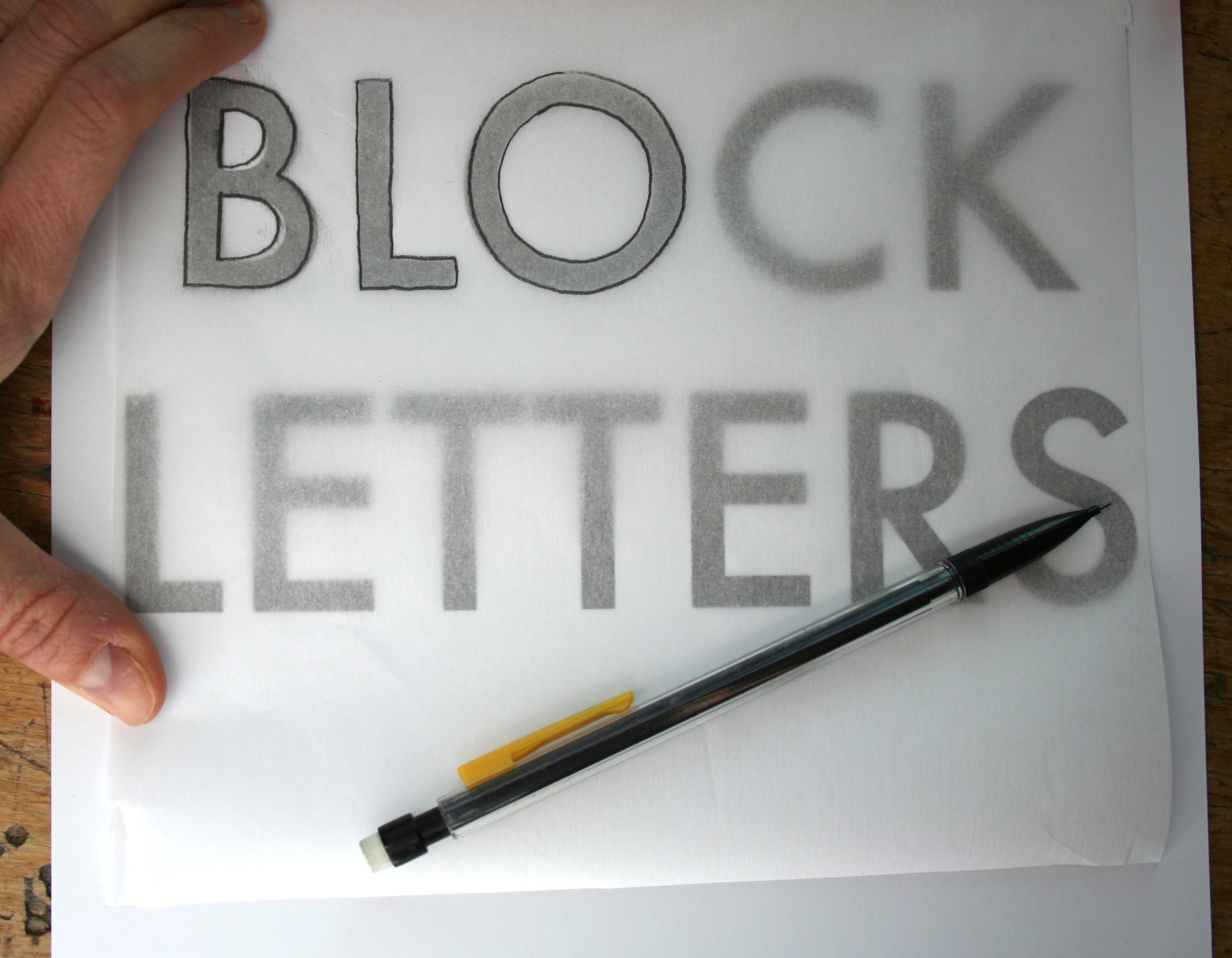 Tracing block letters