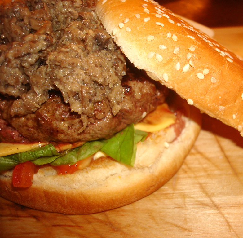 Pan fried burger