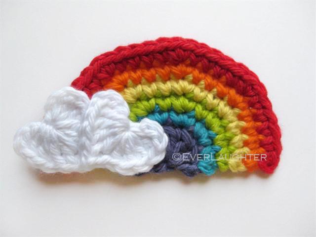 crochet rainbow cloud