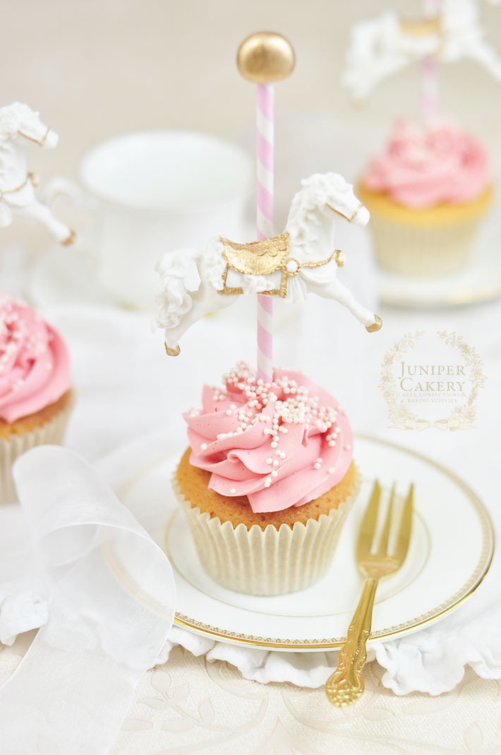 Carousel themed cupcakes by Juniper Cakery