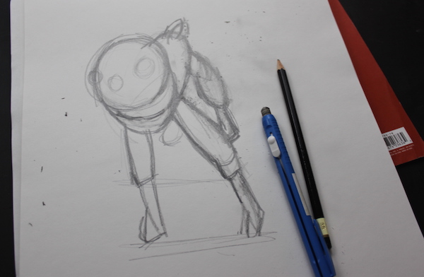 Foreshortening sketch