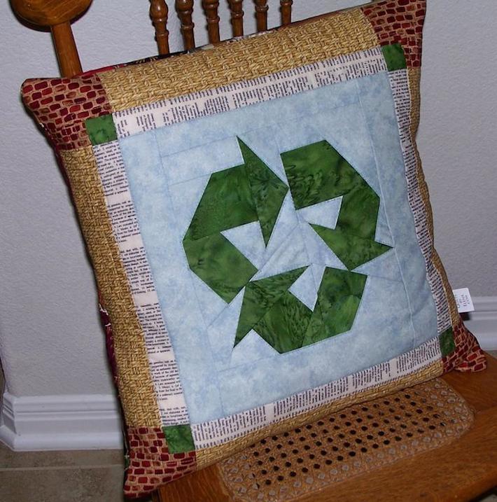 Recycle Quilted Pillow Pattern