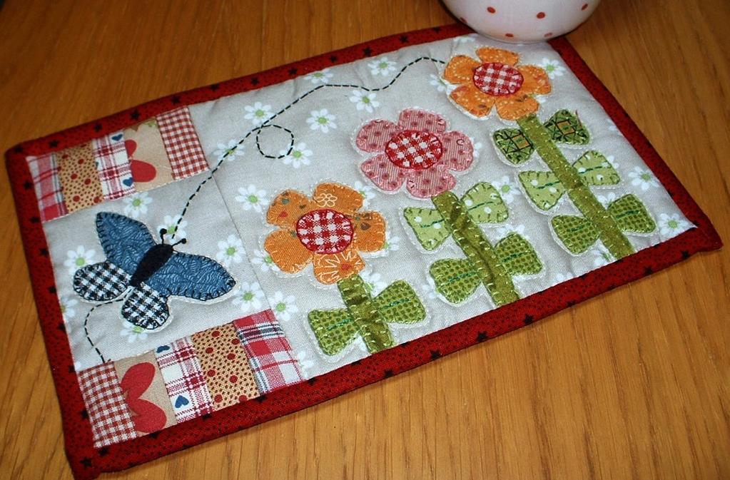 Growing Flowers Mug Rug