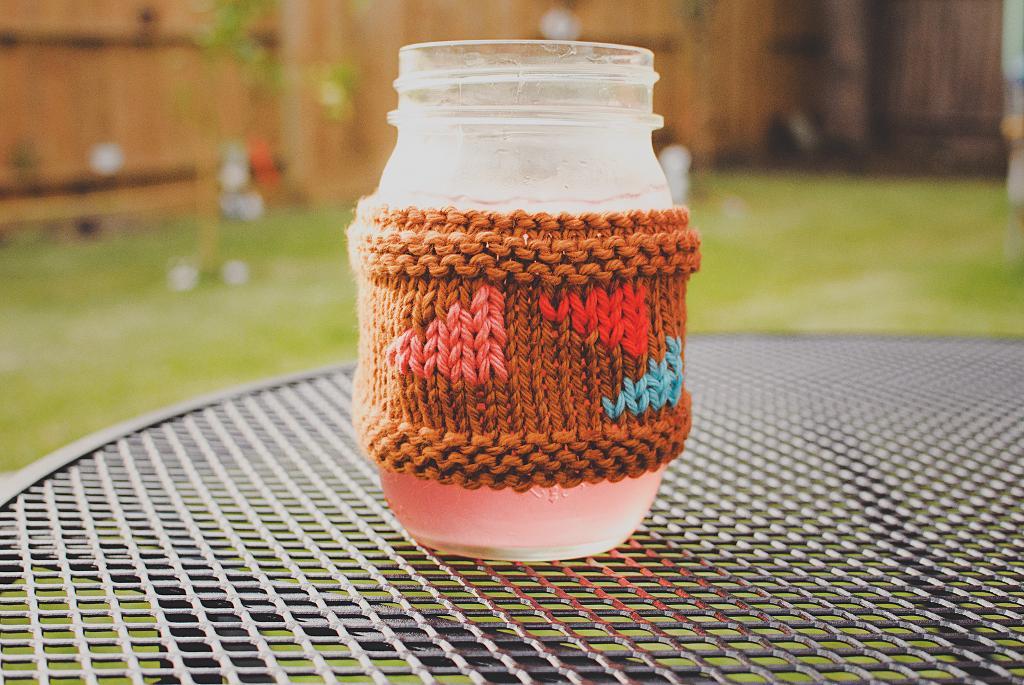 Mason Jar Cozy knitting pattern