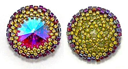 14mm Rivoli Peyote Bezel with Netted Back