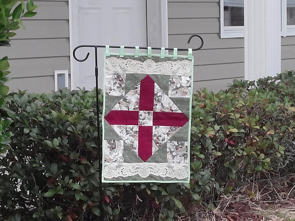 Cross Within a Cross Garden Flag