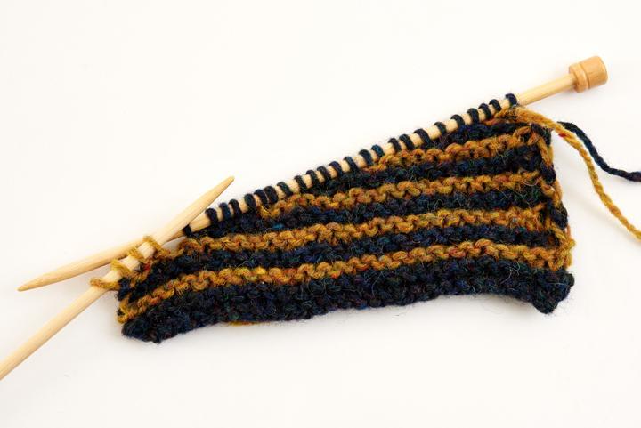 Garter Stitch Stripes with short rows