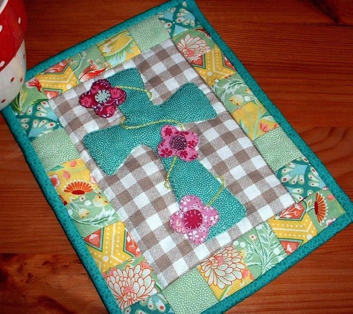 Easter Cross Mug Rug