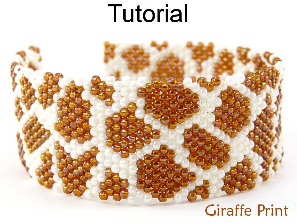 Giraffe Brick Stitch Bracelet tutorial
