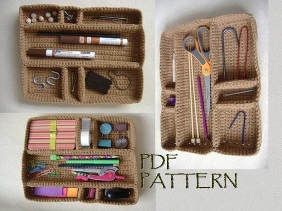 Modular Drawer Organizer Tray crochet pattern