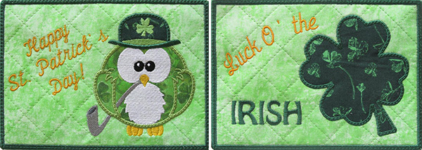 irish mug rugs