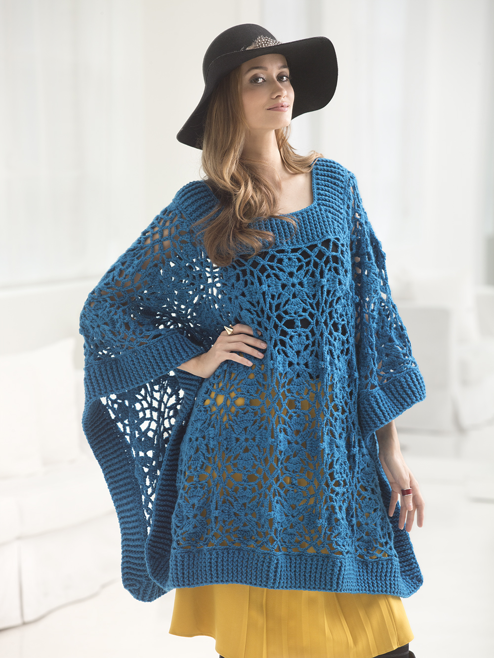 lacy crochet poncho