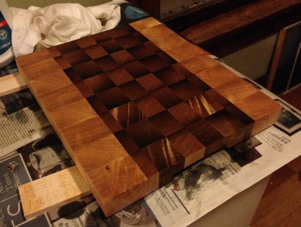 maple board being finished