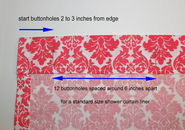 mark the buttonholes