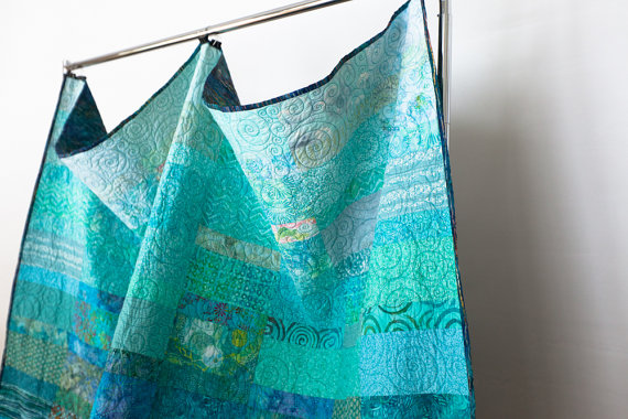 ocean rain ombre quilt