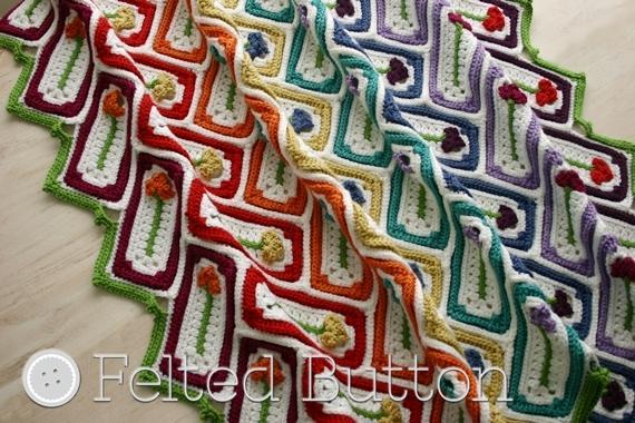 rainbow crochet afghan pattern