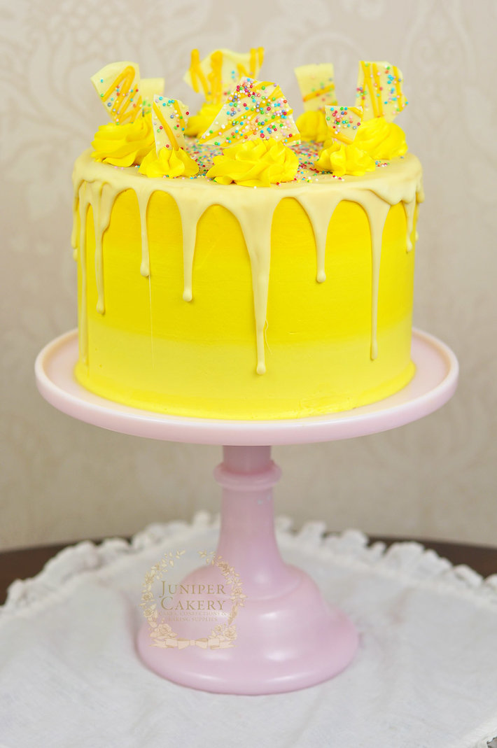 Lemon and White Chocolate bakery-style cake by Juniper Cakery