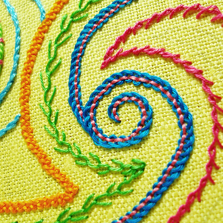 colorful stitch sampler