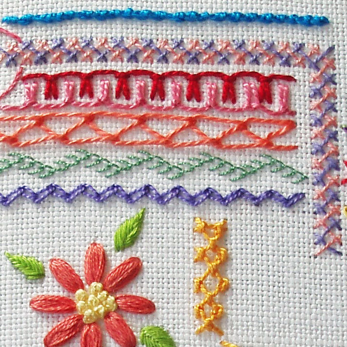 borders stitch sampler