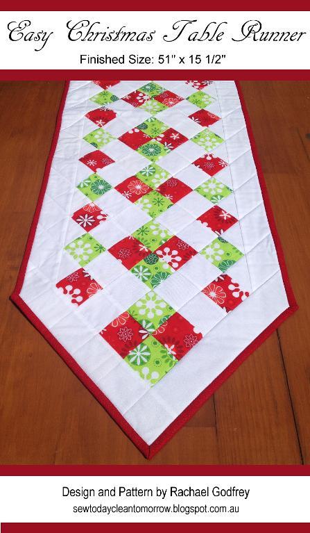 using squares table runner