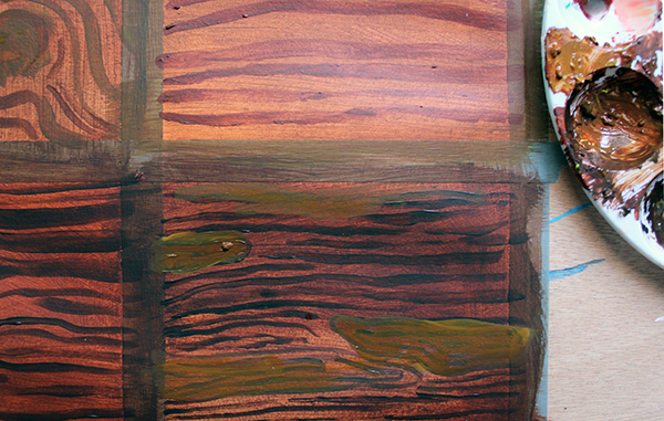 step 2 - loosely defined wood grain