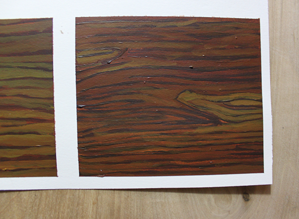 step 3, wood painted texture finished