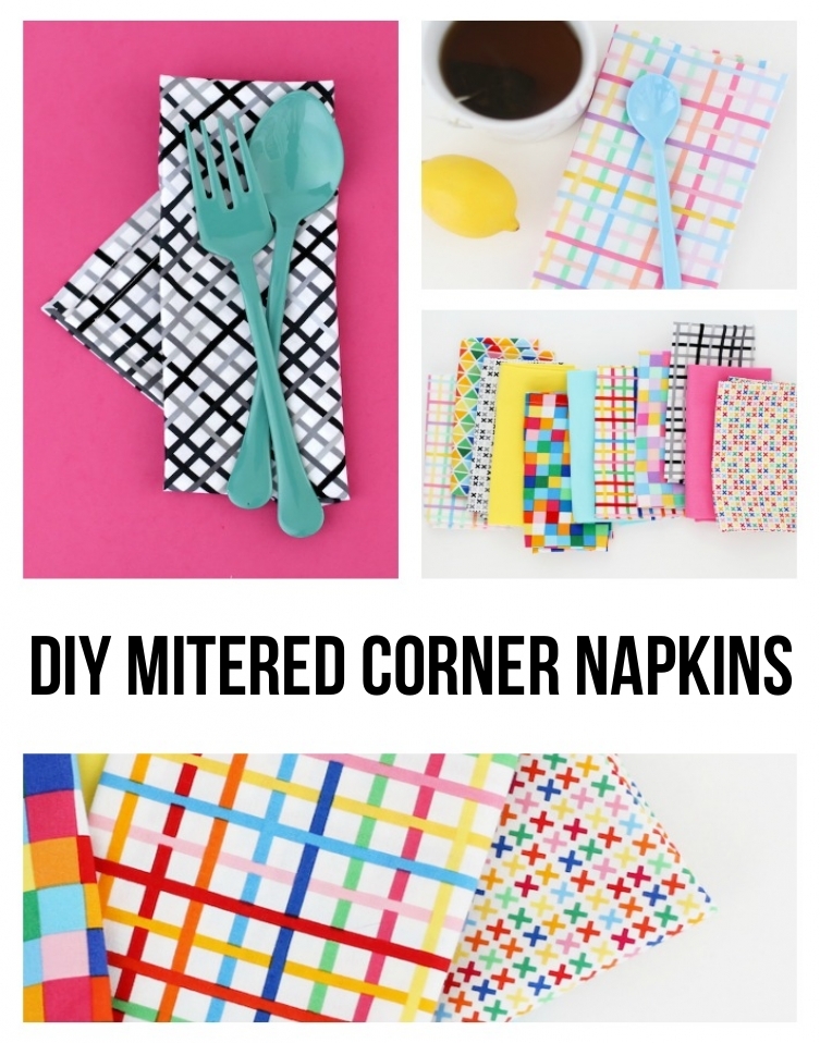 DIY Mitered Corner Napkins Tutorial