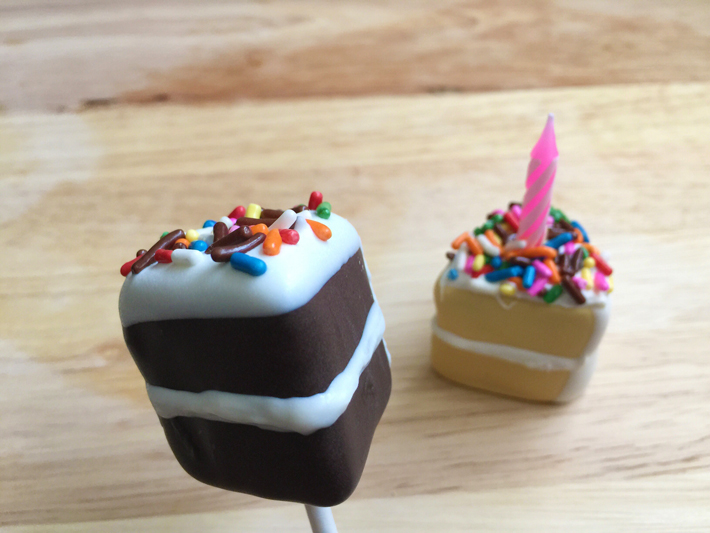 Slice of Birthday Cake Cake Pop Tutorial