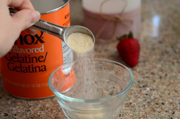 Preparing Gelatin for Frozen Strawberry Souffles