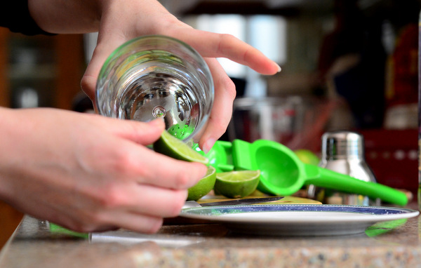 Preparing to Salt a Glass
