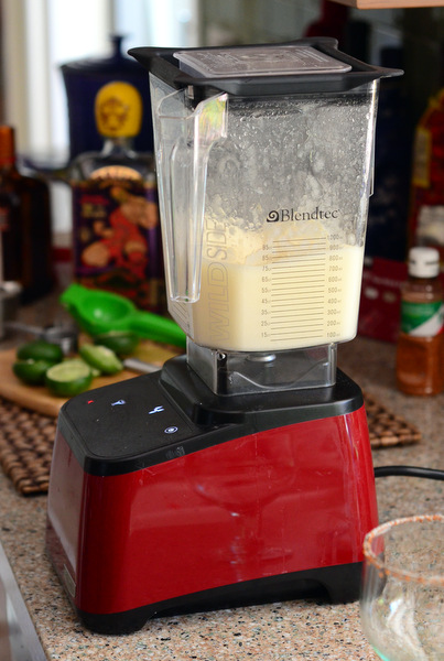 Margarita Ingredients in the Blender